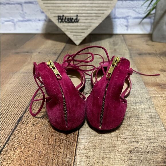 J. Crew Suede Lace-Up Pointed Toe Flats - Picture 4 of 9